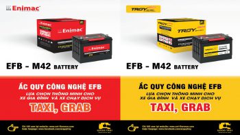 Ra mắt sản phẩm mới bình M42 – ắc quy công nghệ EFB lựa chọn thông minh cho xe Gia đình và xe chạy dịch vụ Taxi, Grap.